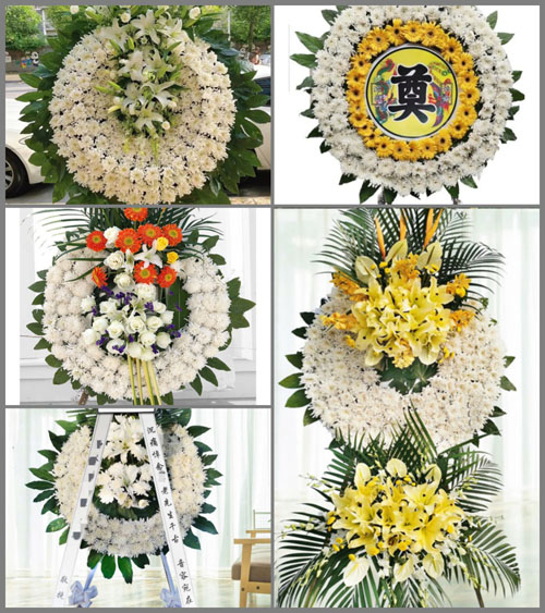 湖北孝感市安陆市南城街道石桥村花圈速递